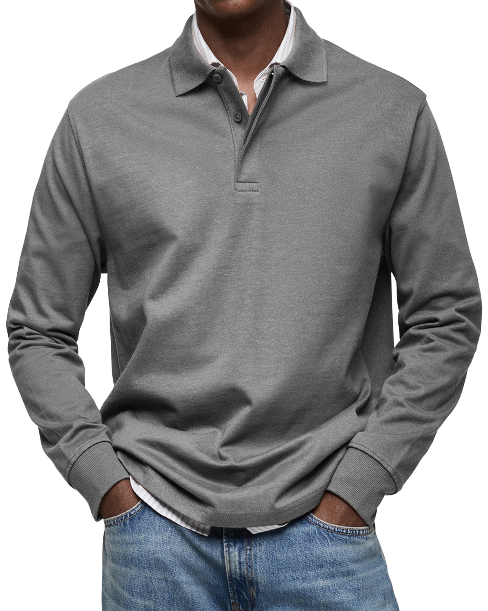 Alberto | Luxurious Long Sleeve Polo