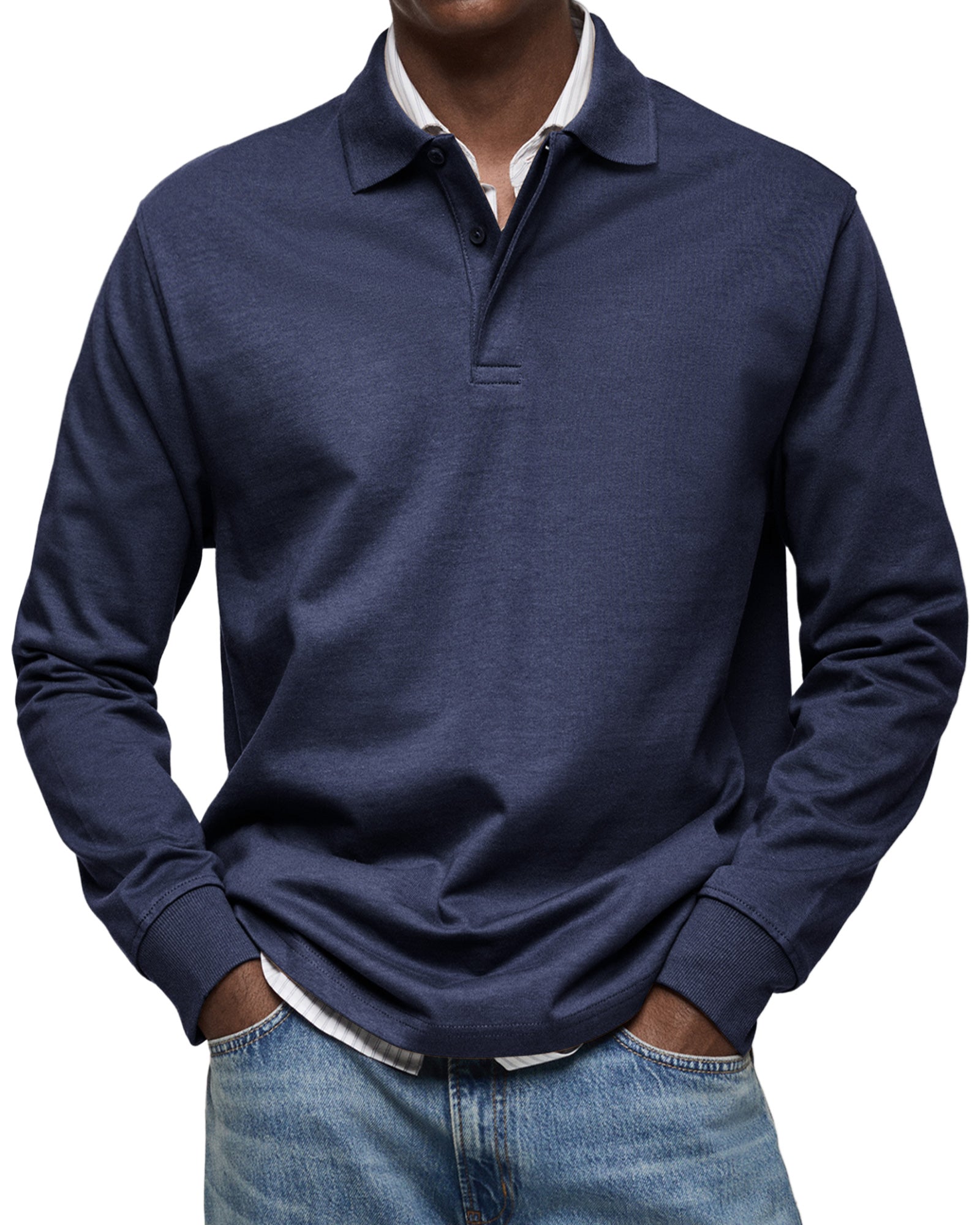Alberto | Luxurious Long Sleeve Polo