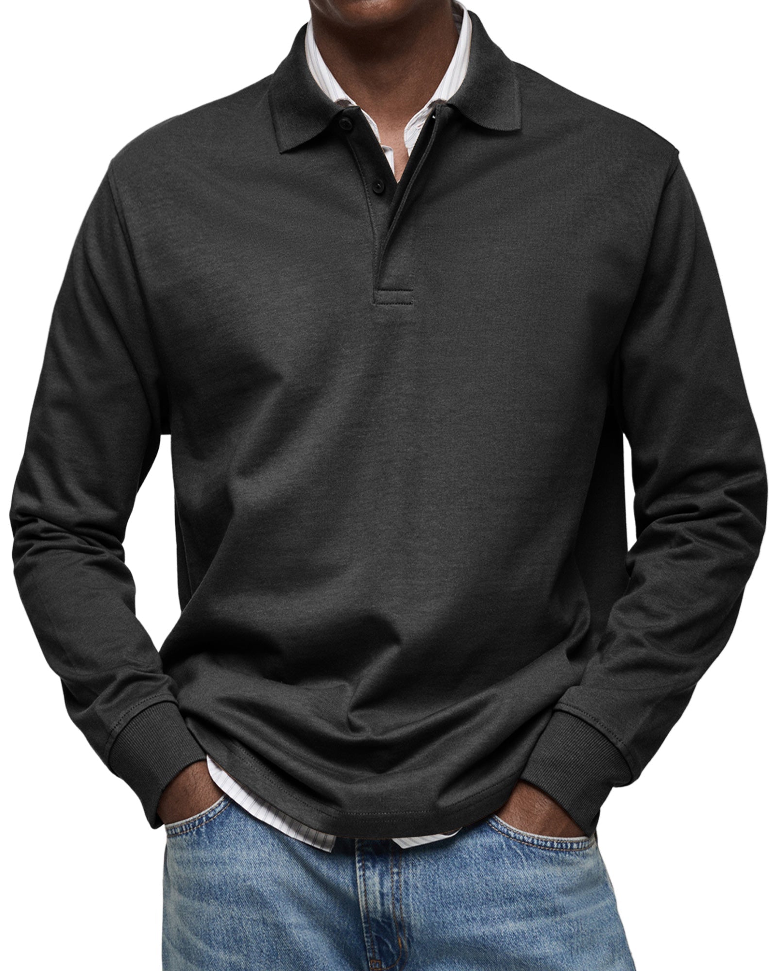 Alberto | Luxurious Long Sleeve Polo