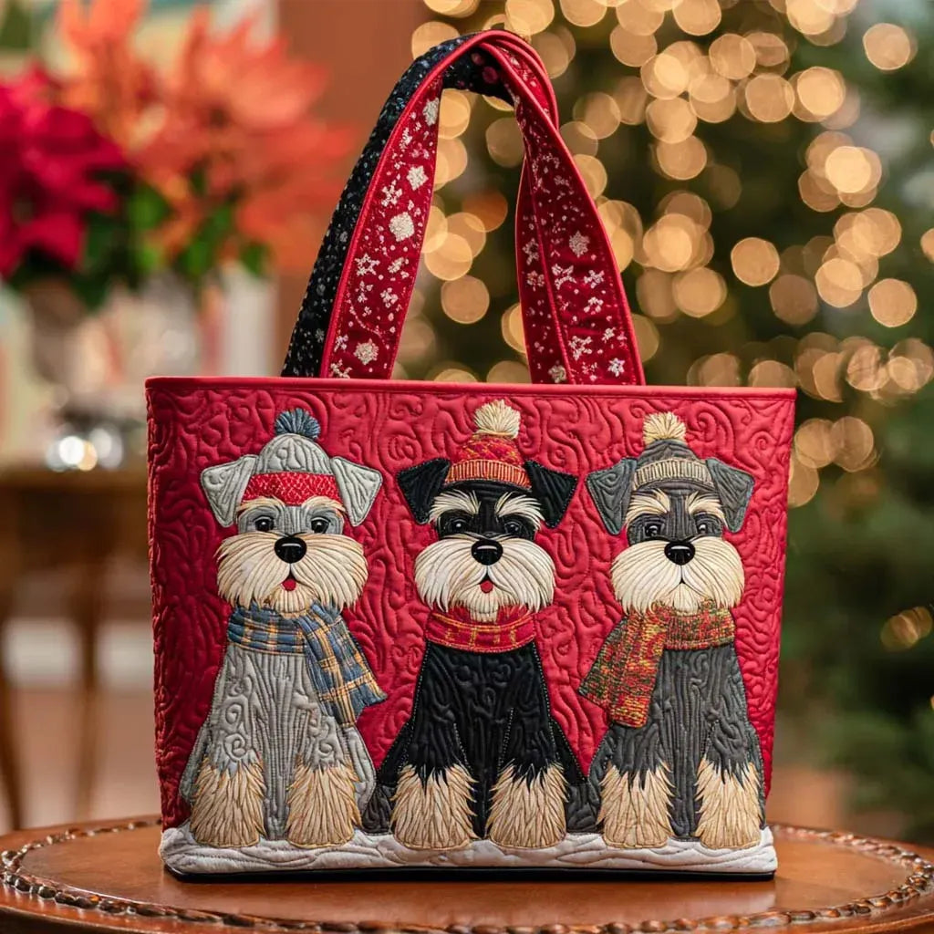 Women's Bag with Trio of Schnauzers – Two Sizes