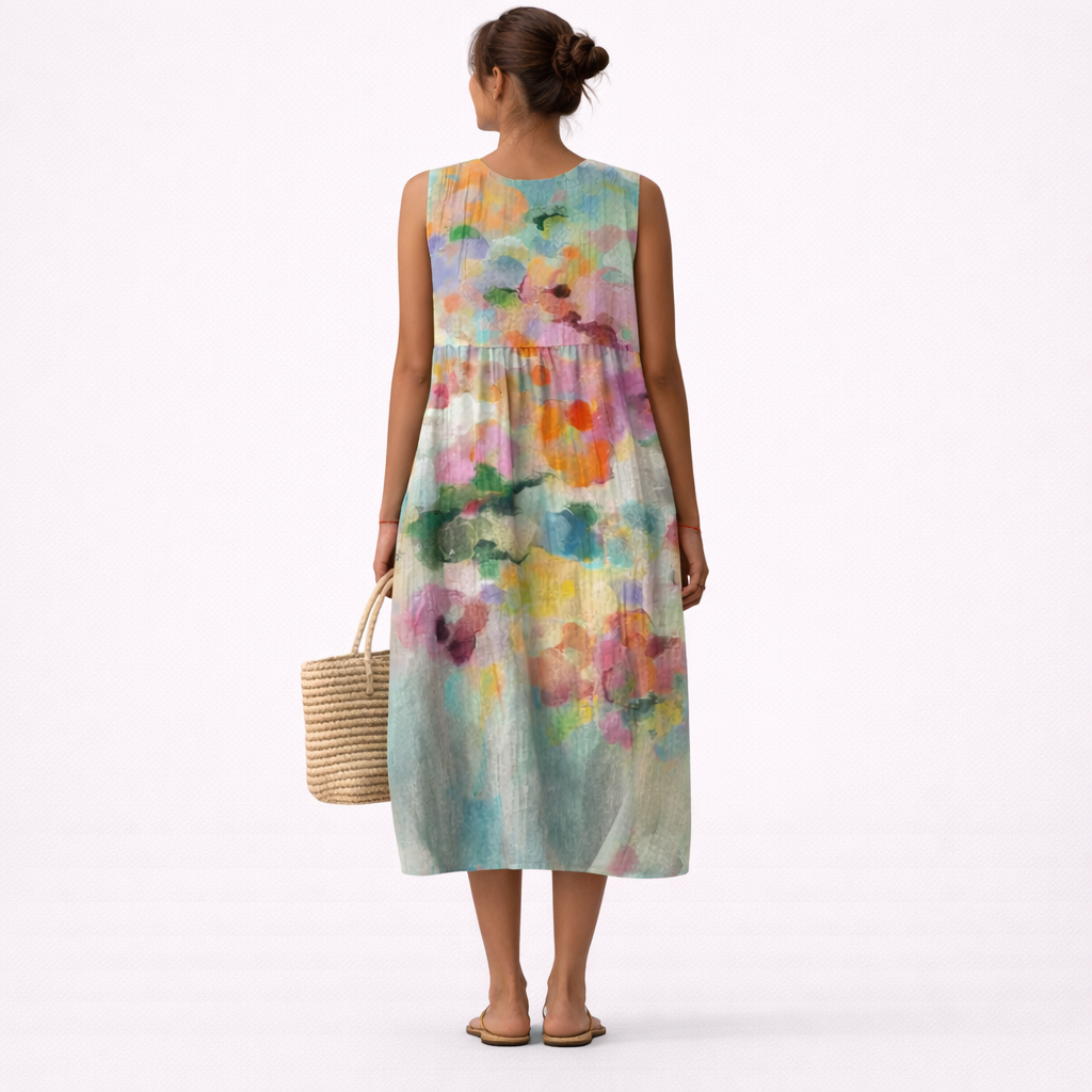 Carla™ | Elegant Multicolour Midi Dress