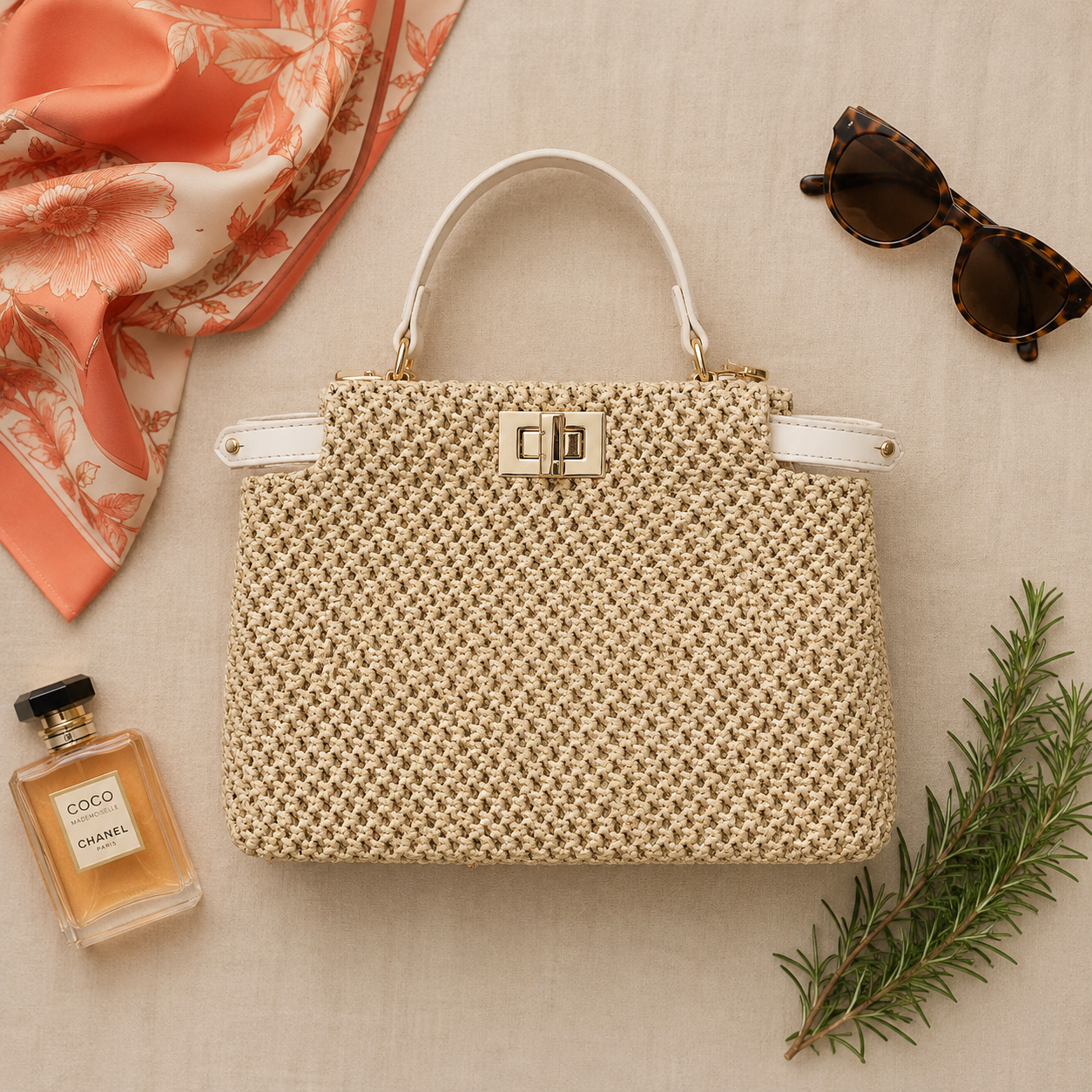 Portable Straw Bag | Stylish and Eco-Friendly