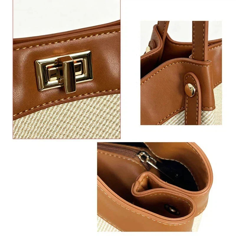 Woven Mattan Tote Bag