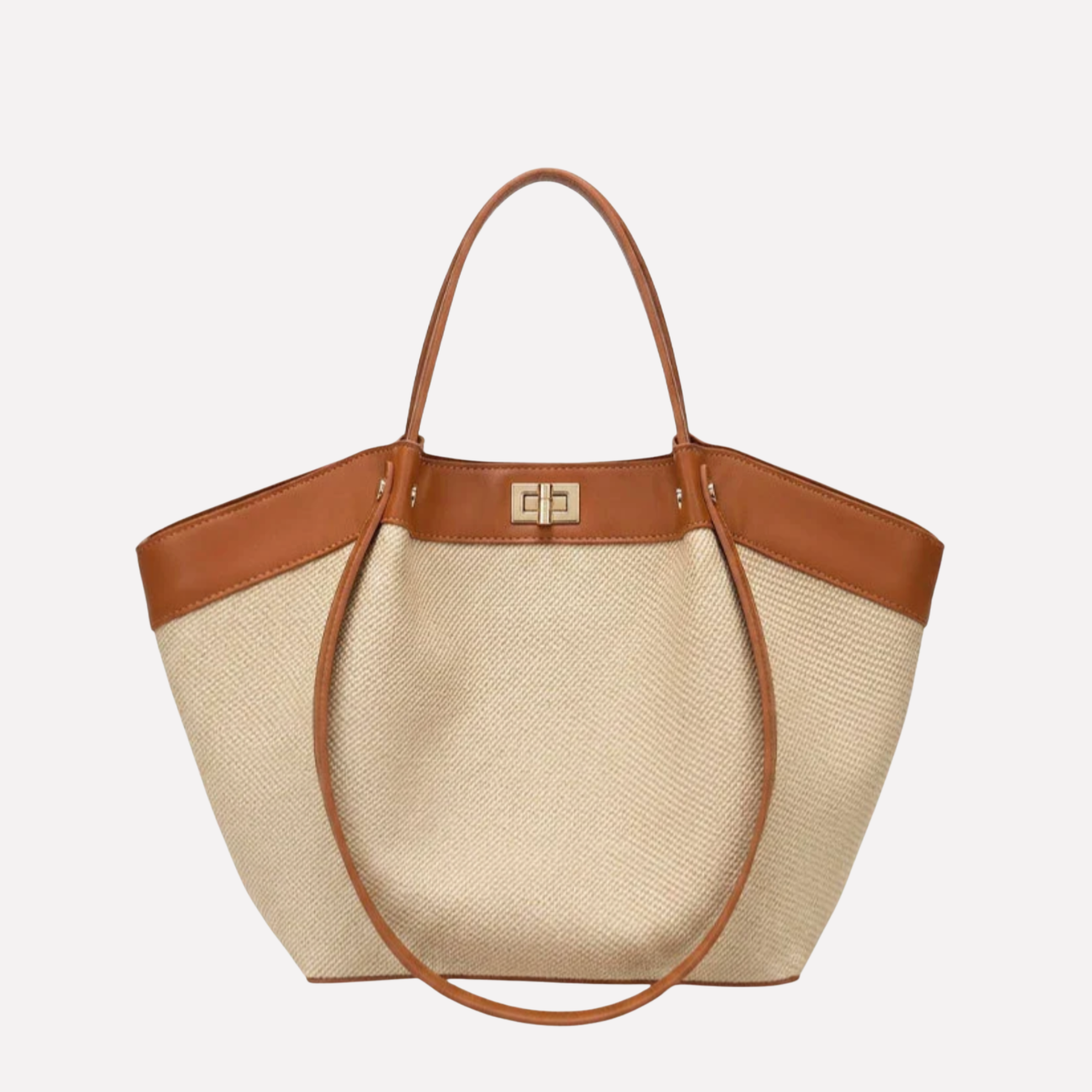 Woven Mattan Tote Bag
