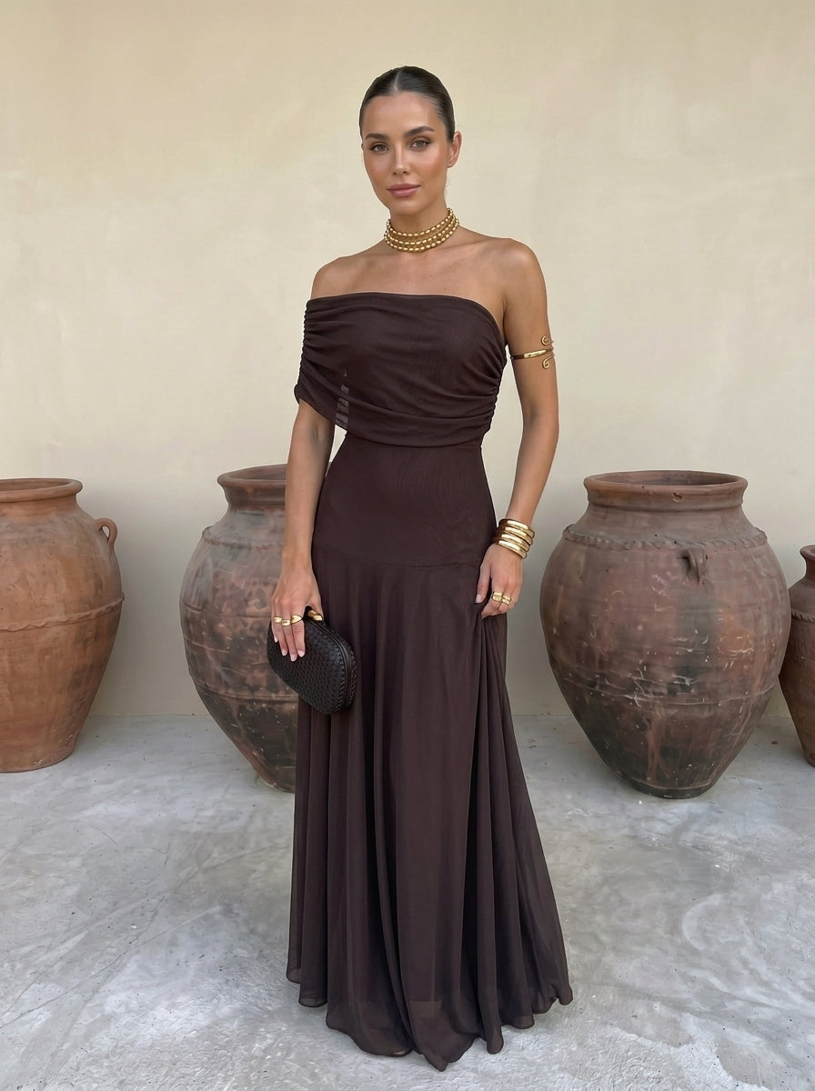 Elegant Simba Dress in Silk Tulle - Maison Claire et Sylvie