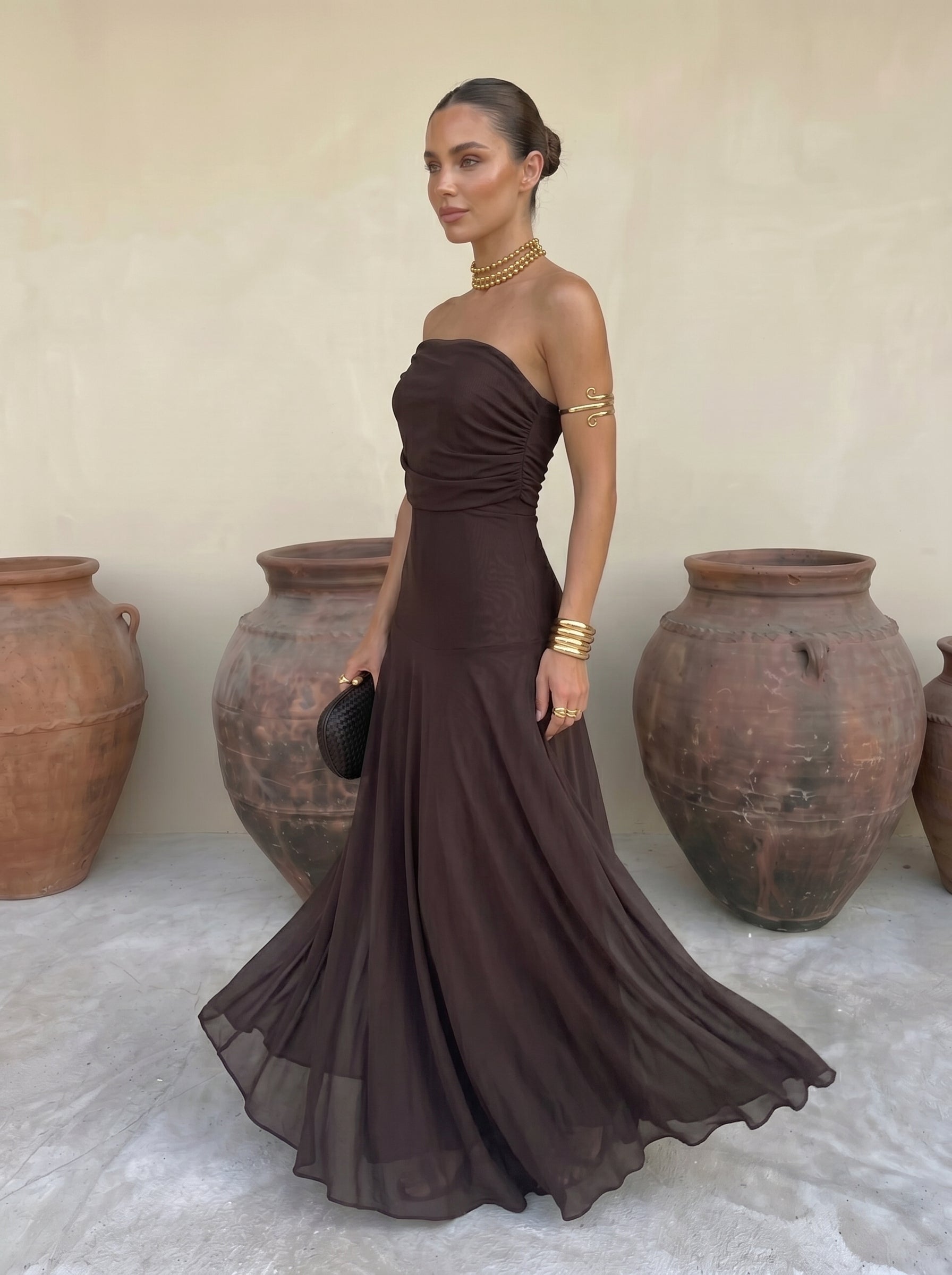 Elegant Simba Dress in Silk Tulle - Maison Claire et Sylvie