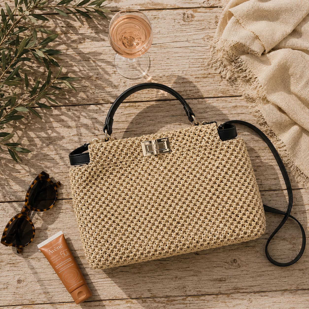 Portable Straw Bag | Stylish and Eco-Friendly