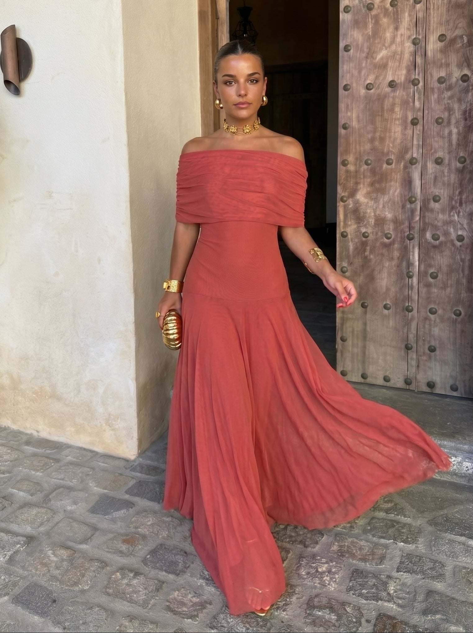Elegant Simba Dress in Silk Tulle - Maison Claire et Sylvie