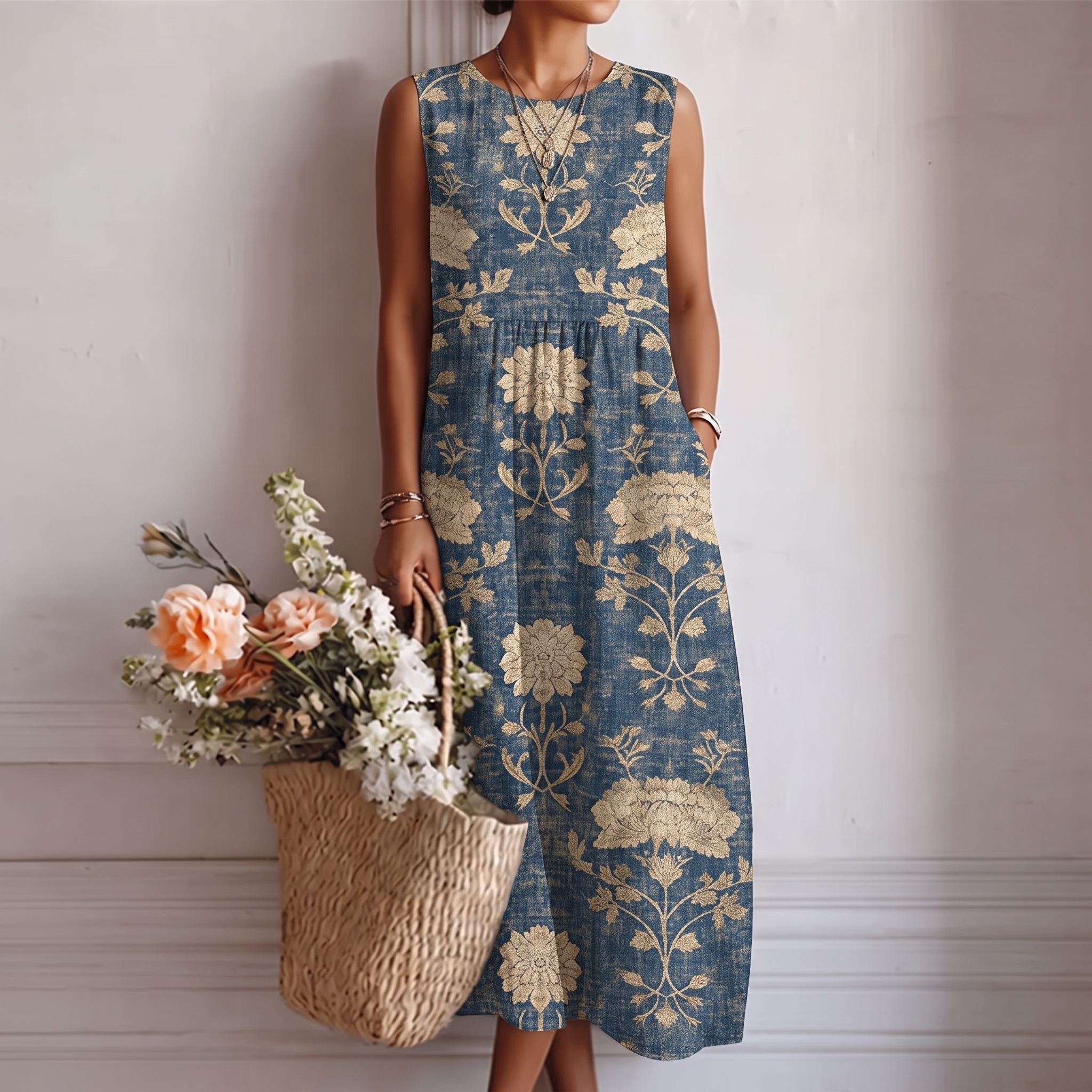 Aurora™ | Classic Floral Midi Dress