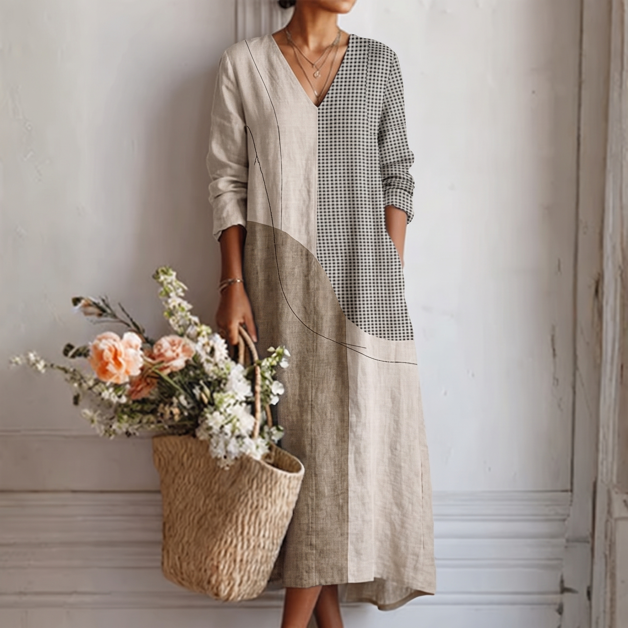 Emma™ | Elegant Striped Dress