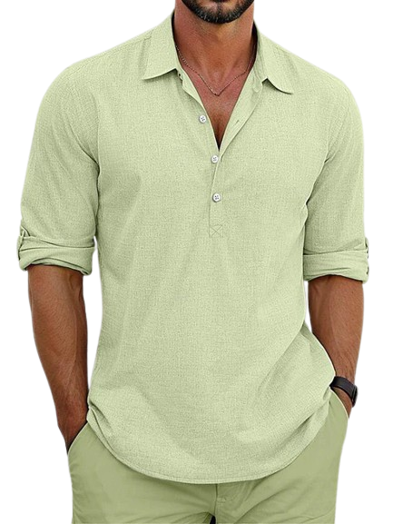 Archie | Timeless Classic Cotton-Linen Shirt