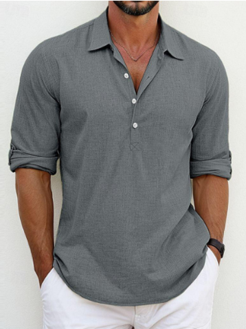 Archie | Timeless Classic Cotton-Linen Shirt