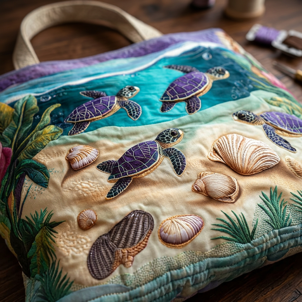 Quilted Bag with Laguna Pattern – Spacious and Lightweight