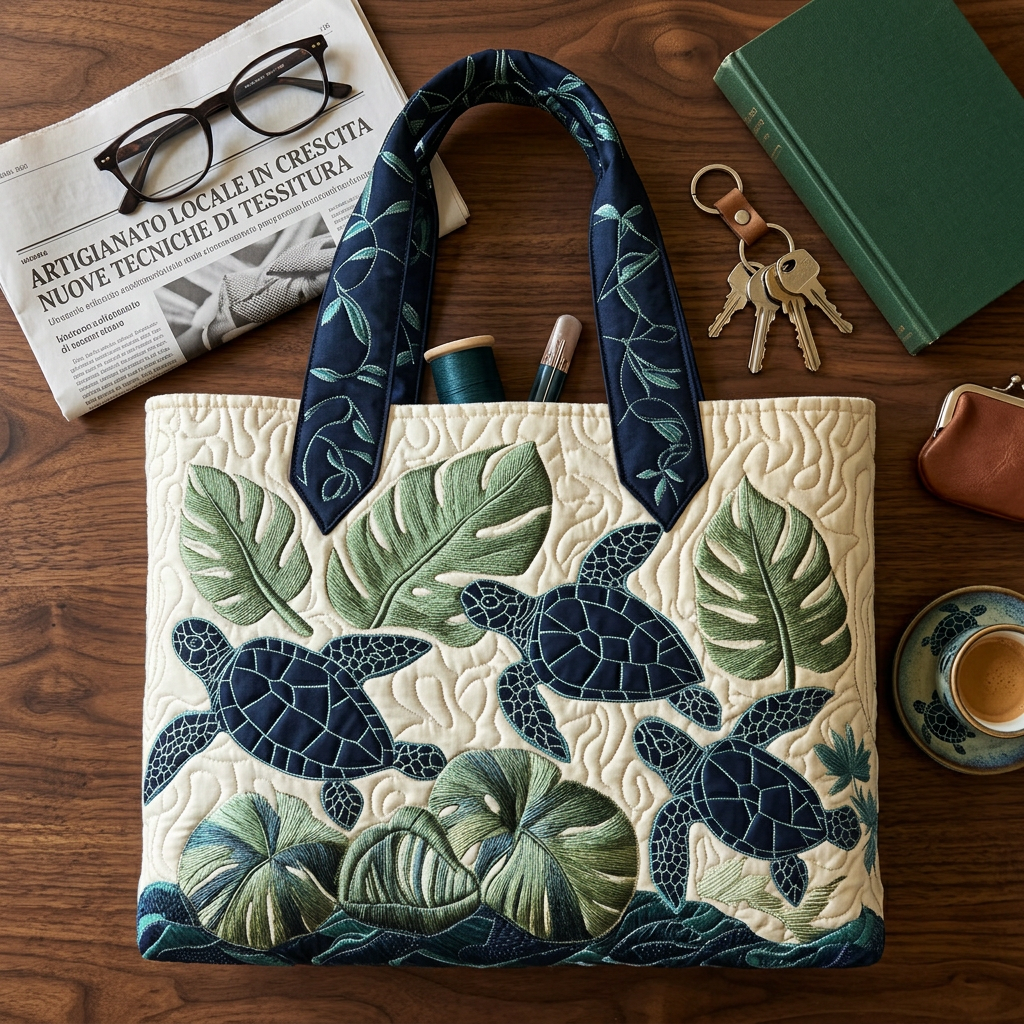 Quilted Sea Turtle Bag – Spacious and Lightweight