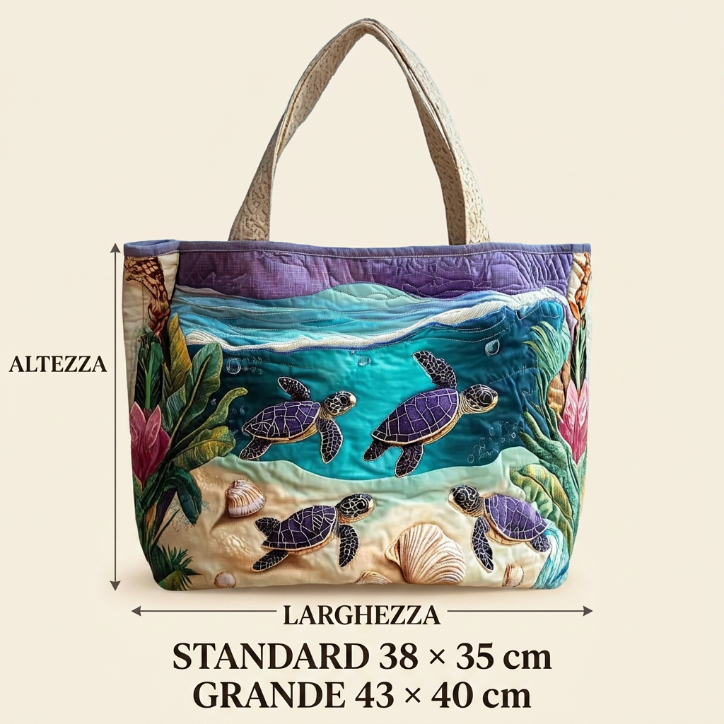 Quilted Bag with Laguna Pattern – Spacious and Lightweight