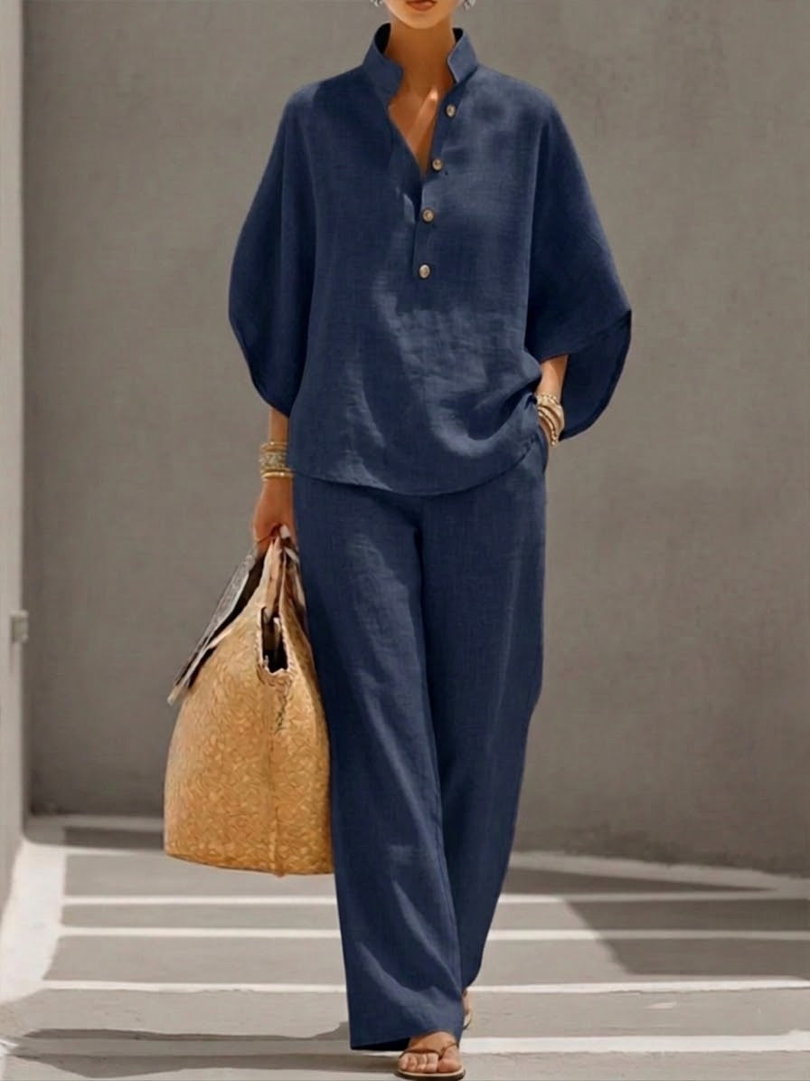 Mariel | Two-Piece Linen Effect Set