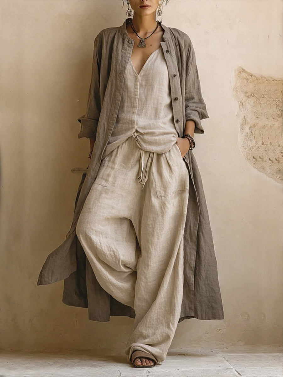 PAOLINA | SOFT SUIT WITH OVERCOAT