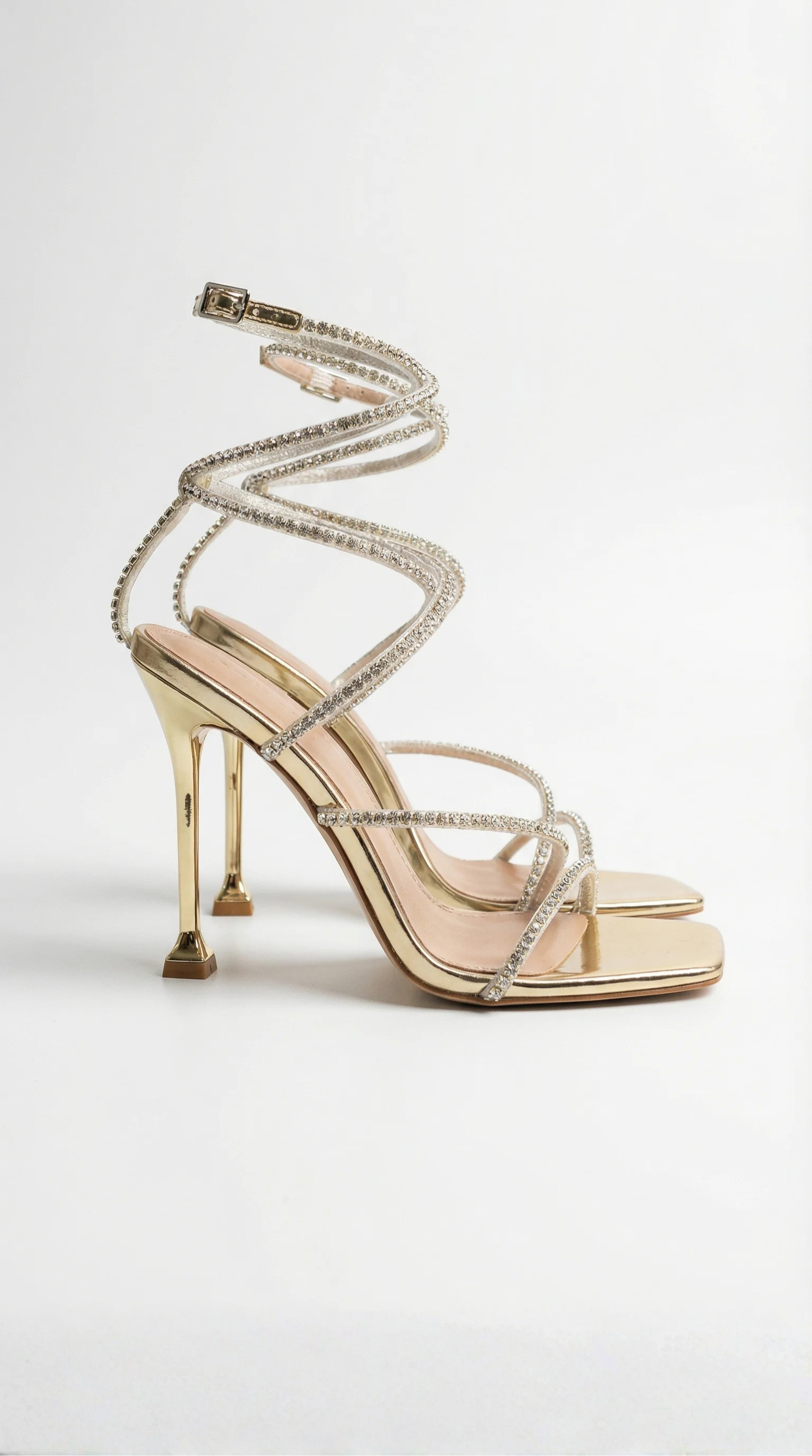 Jennifer Mid-Heel Ankle Strap Shoes