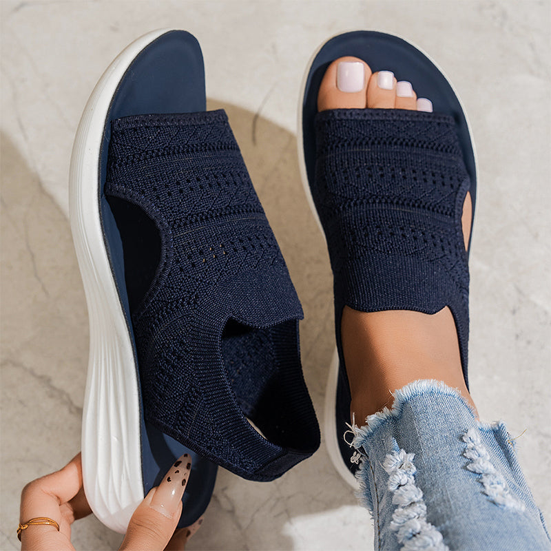 Lisa™ | Platform sandals made from breathable material for women
