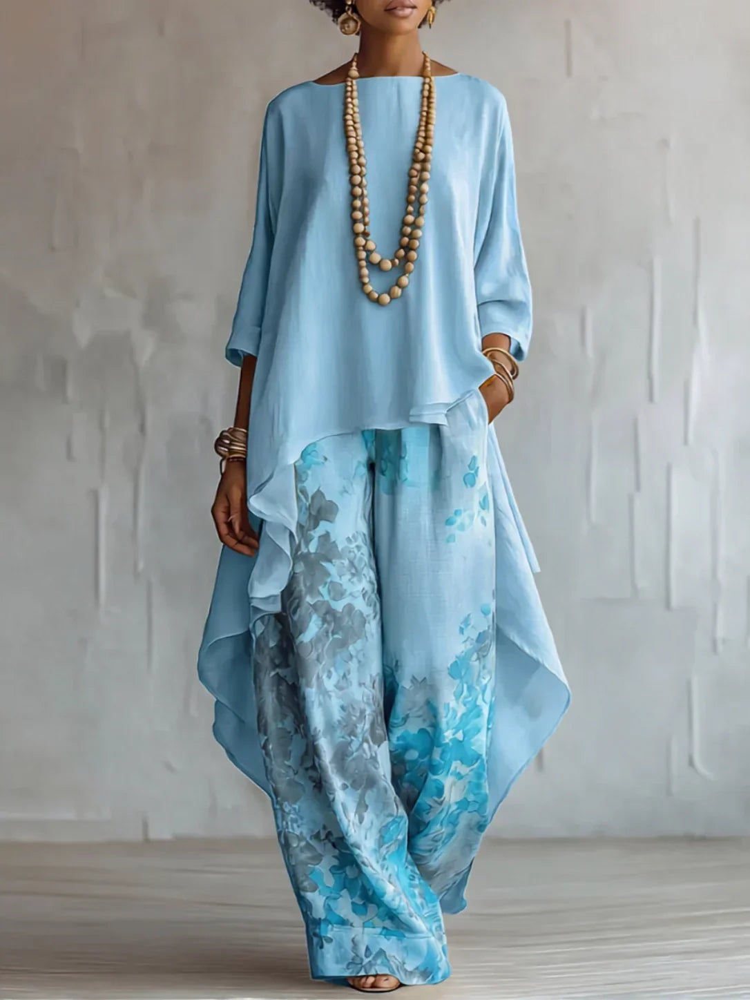 ANTONELLA | ASYMMETRICAL FLUID FLORAL SET