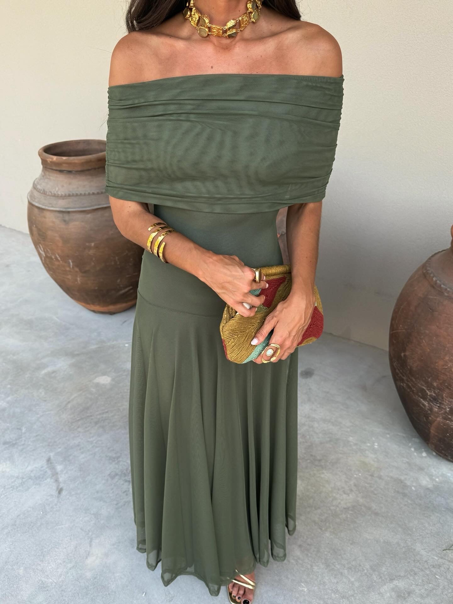 Elegant Simba Dress in Silk Tulle - Maison Claire et Sylvie