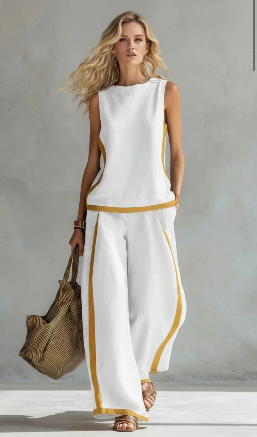 EMILIA | FLUID TWO-PIECE SET WITH CONTRAST DETAILS