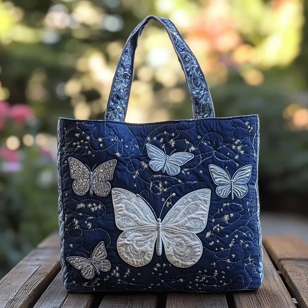 Silver Butterfly Artisan Bag – Elegant and Practical