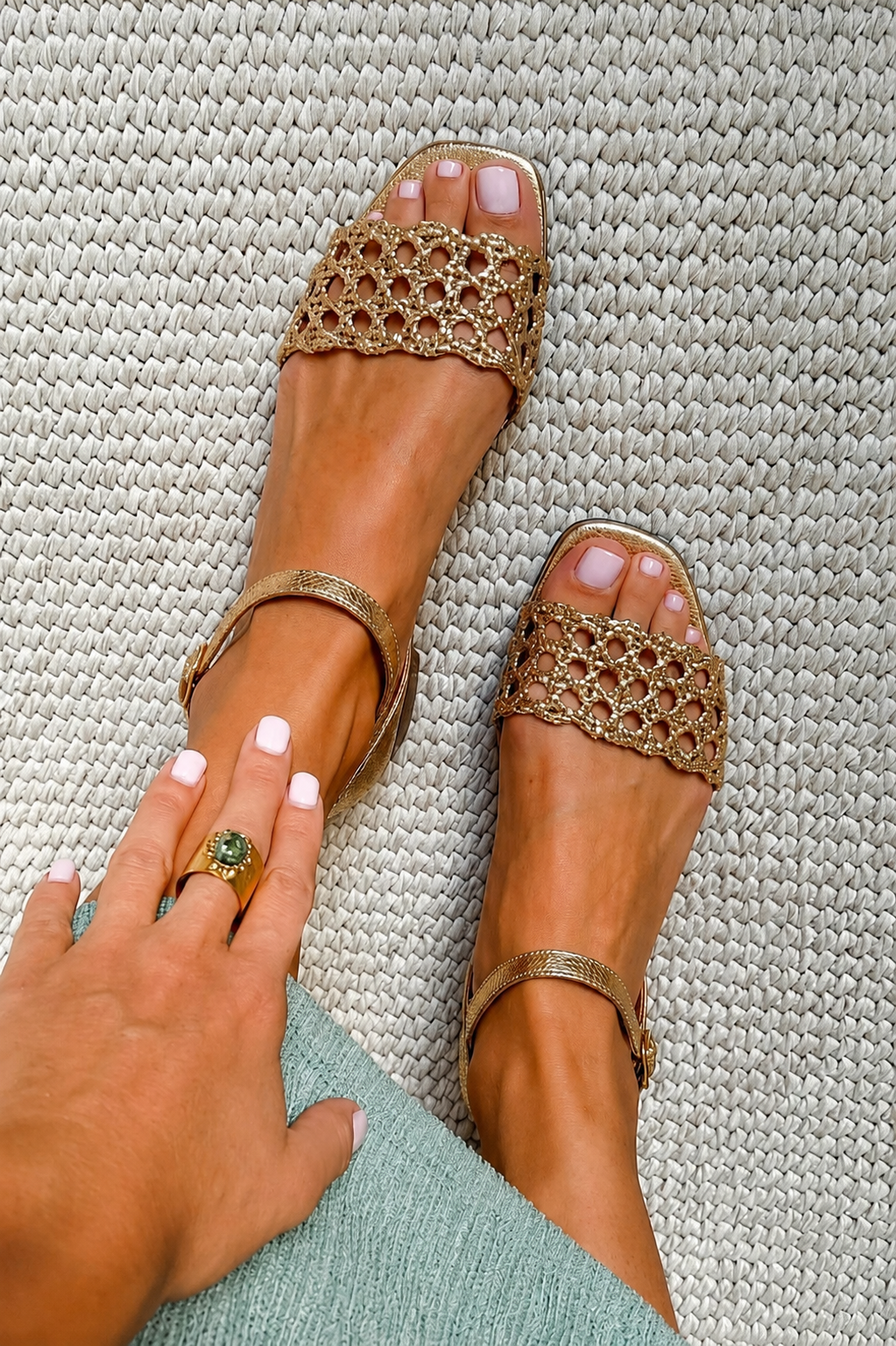 Aurora | Golden Sandals Summer Charm