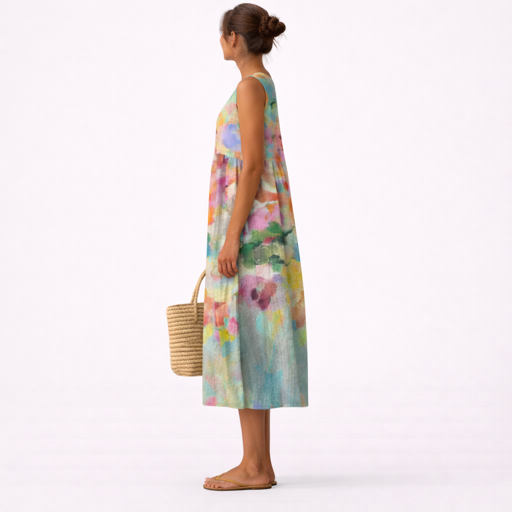 Carla™ | Elegant Multicolour Midi Dress