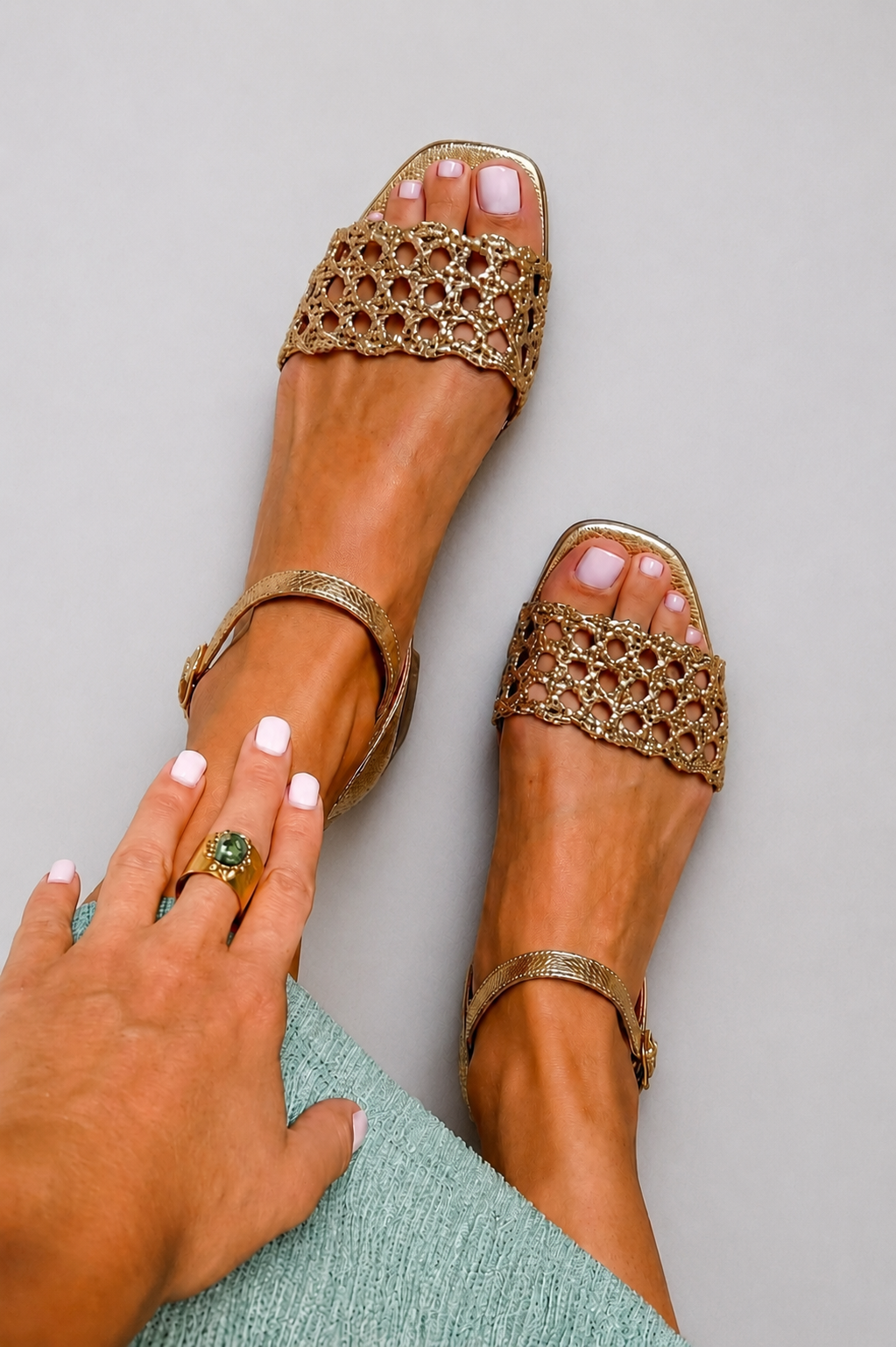 Aurora | Golden Sandals Summer Charm