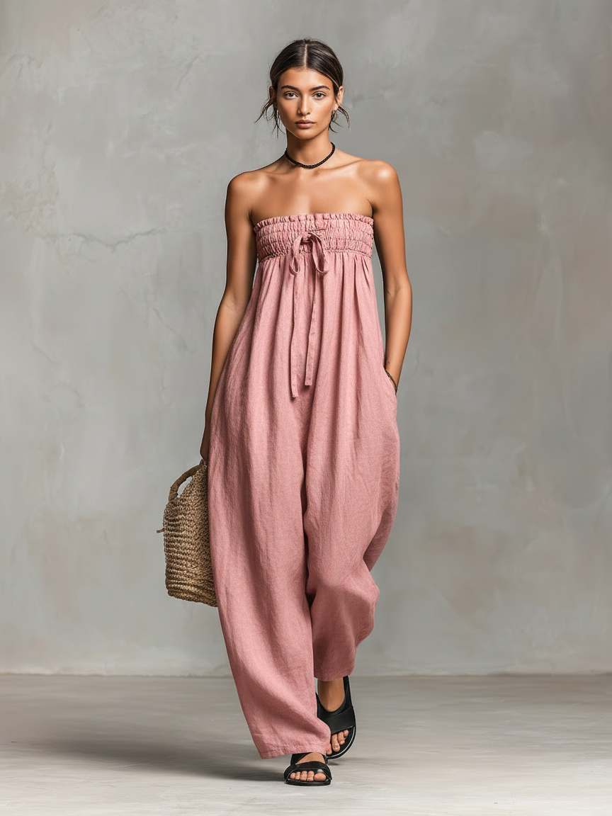 Mia | Loose Linen Jumpsuit
