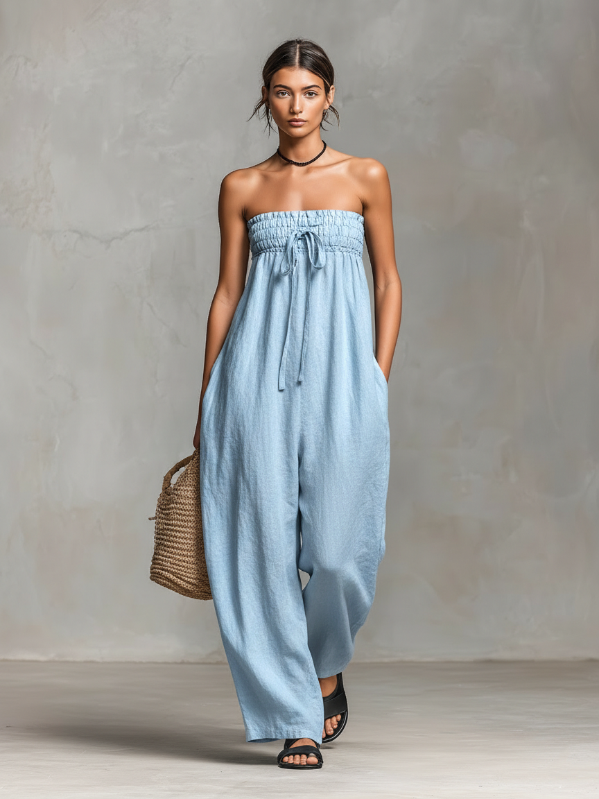 Mia | Loose Linen Jumpsuit