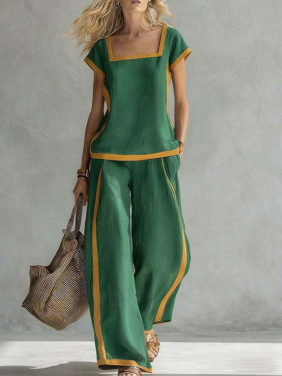 Serena | Elegant Two-Piece Linen Set
