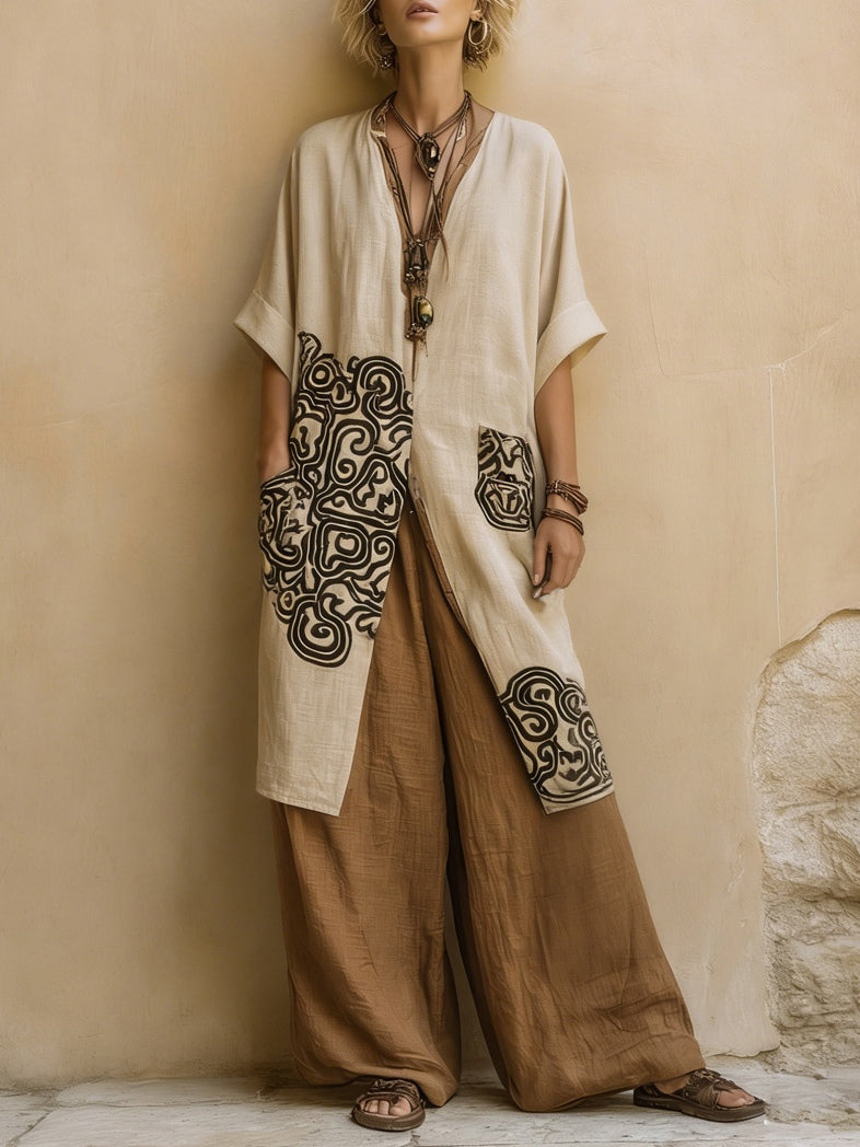 GRAZIELLA | COMPLETE BOHEMIAN LONG EMBROIDERED SET