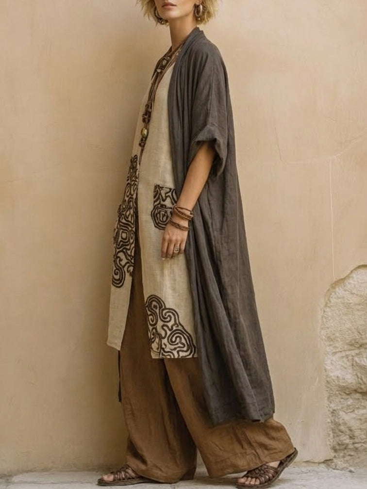 GRAZIELLA | COMPLETE BOHEMIAN LONG EMBROIDERED SET