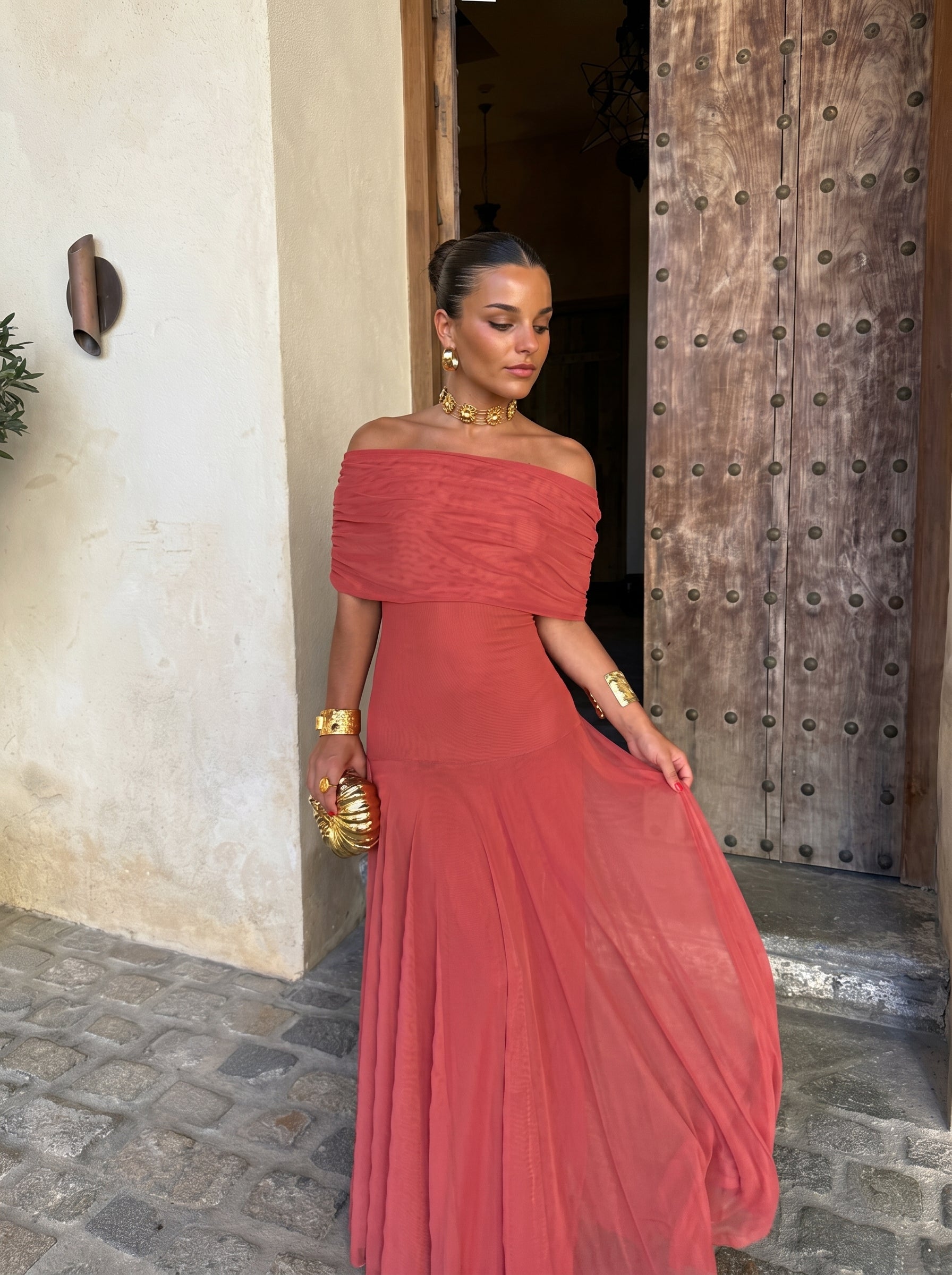 Elegant Simba Dress in Silk Tulle - Maison Claire et Sylvie