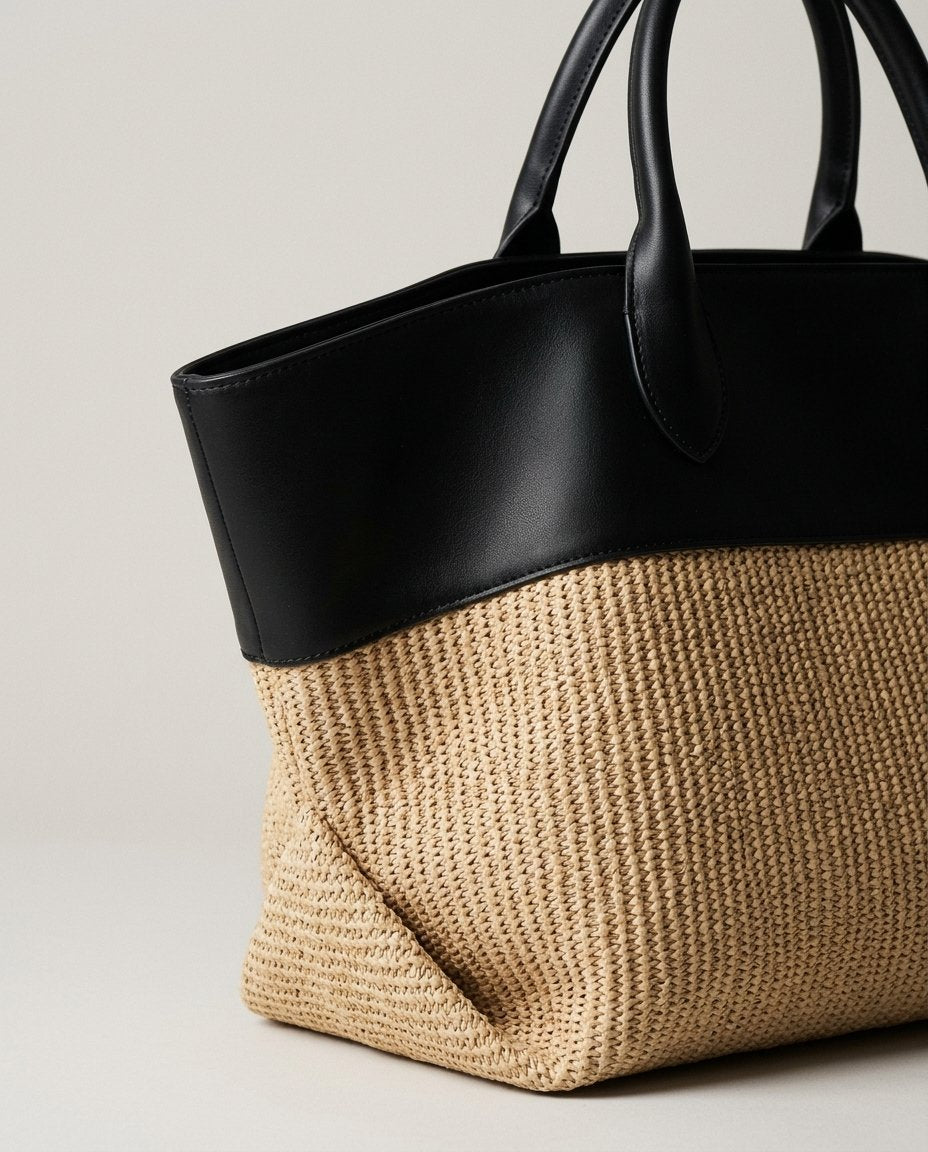 The Striped Woven Tote Bag