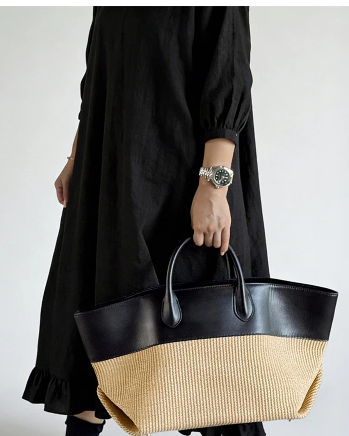 The Striped Woven Tote Bag