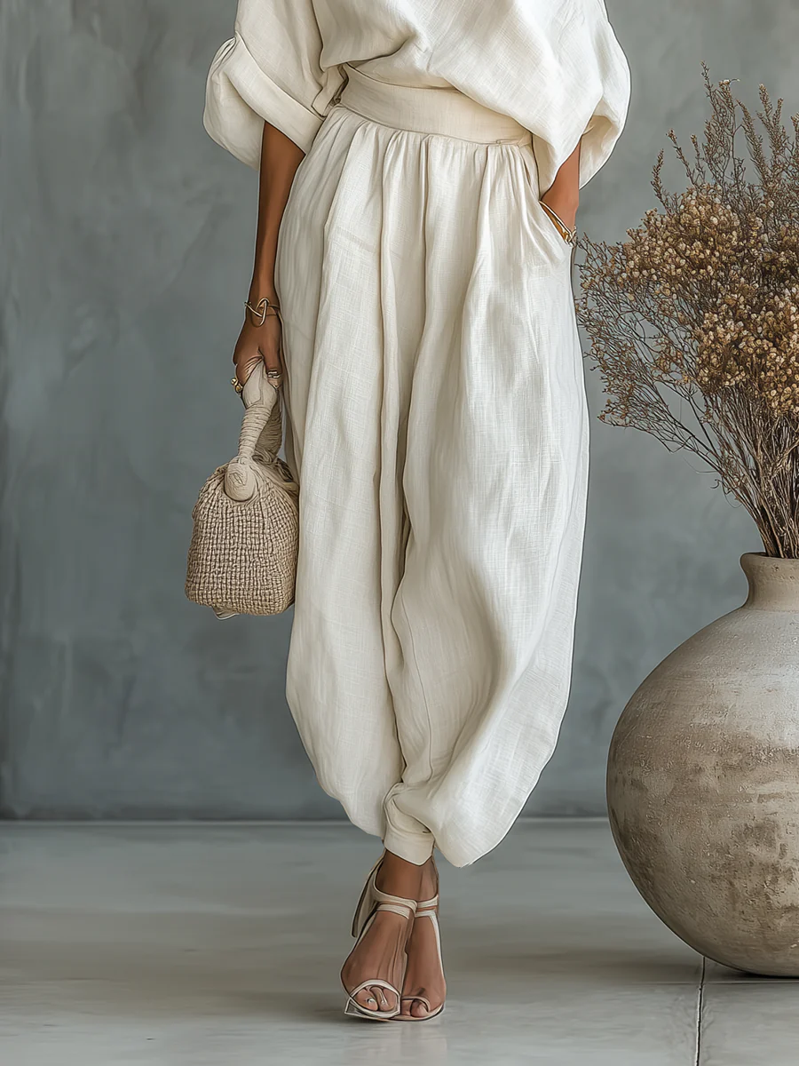 ROSALIA | ONE-SHOULDER DRAPED FLUID OUTFIT