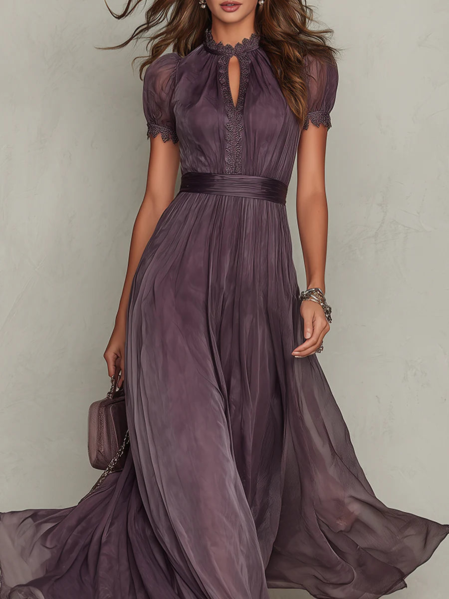 Flavia Long Dress in Luxurious Fabric - Unmatched Elegance at Maison Claire and Sylvie