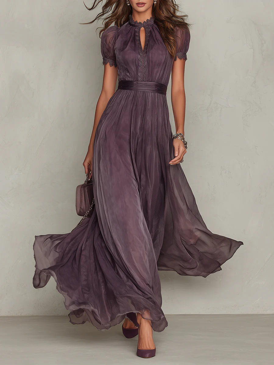 Flavia Long Dress in Luxurious Fabric - Unmatched Elegance at Maison Claire and Sylvie