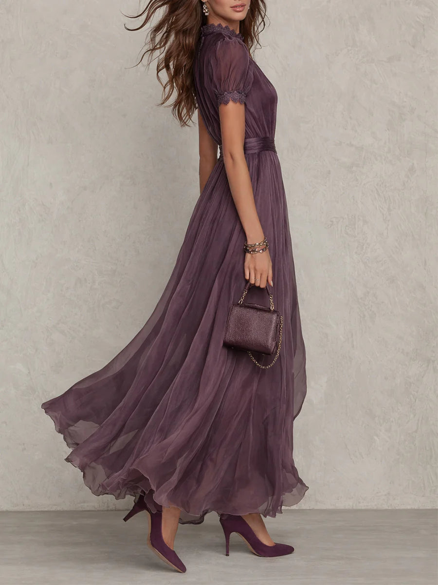 Flavia Long Dress in Luxurious Fabric - Unmatched Elegance at Maison Claire and Sylvie