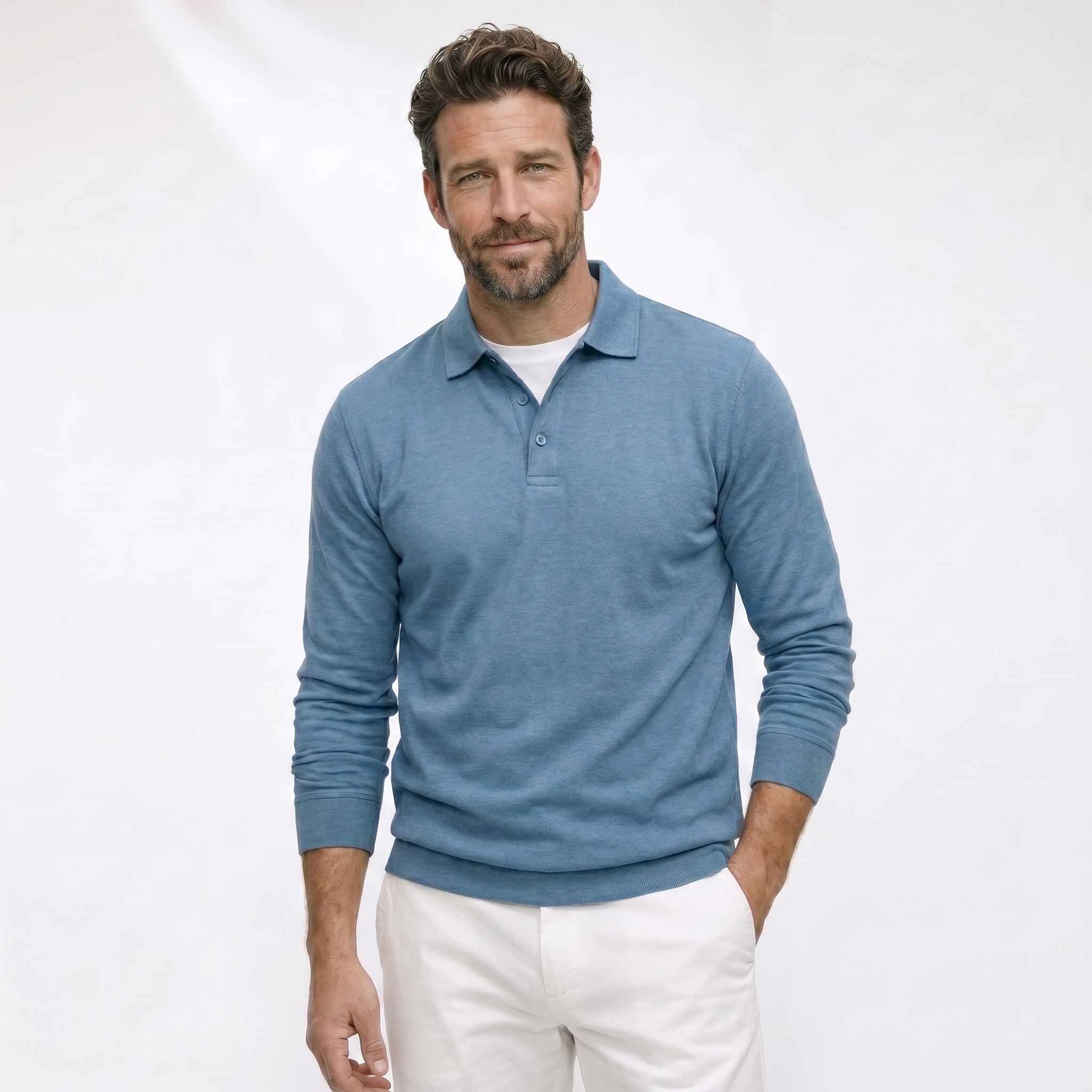 Alberto | Luxurious Long Sleeve Polo