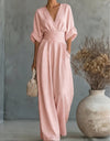 ORNELLA | FLUID LONG JUMPSUIT WITH PRINT