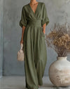 ORNELLA | FLUID LONG JUMPSUIT WITH PRINT