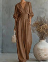 ORNELLA | FLUID LONG JUMPSUIT WITH PRINT