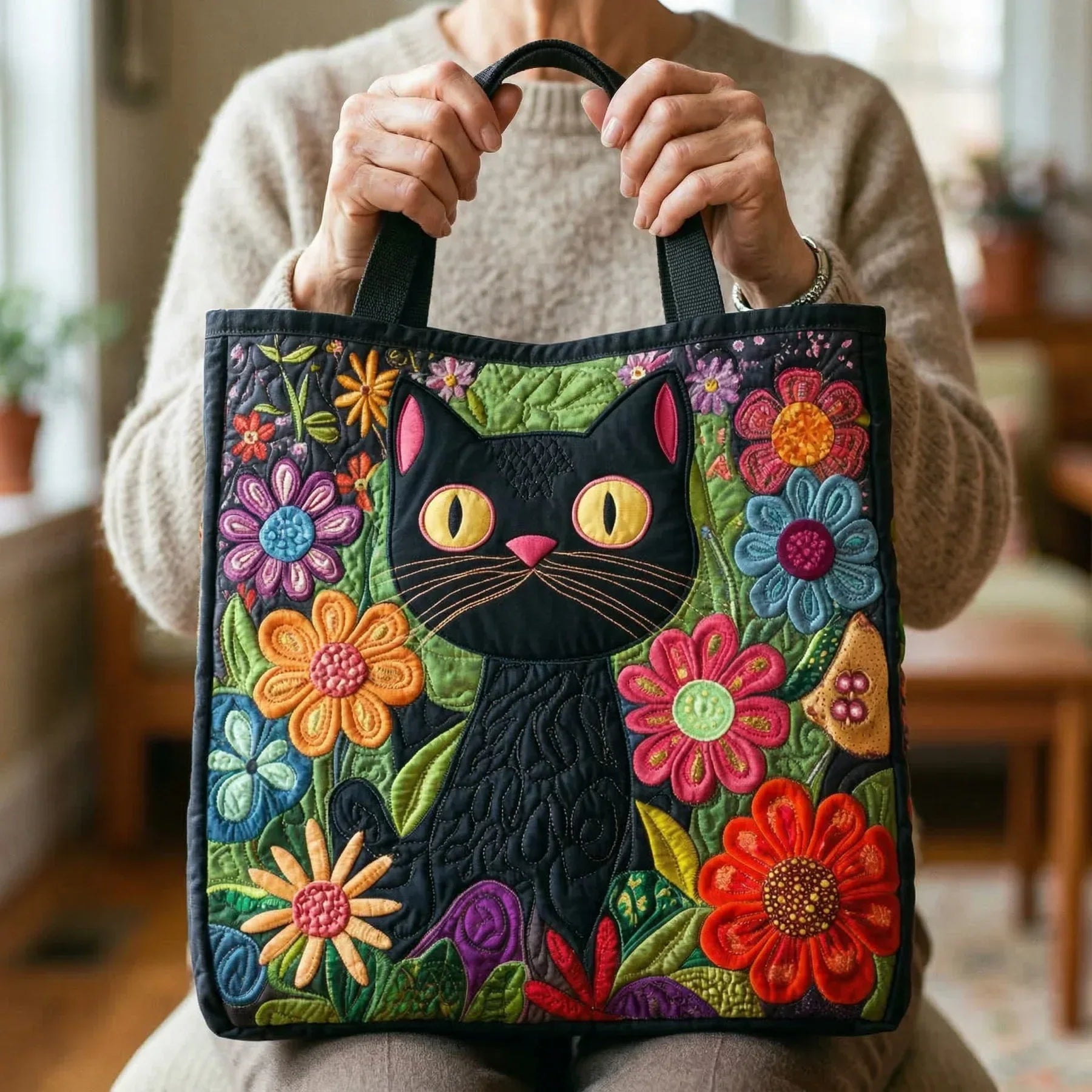 Black Cat Artisan Bag – Gift Idea