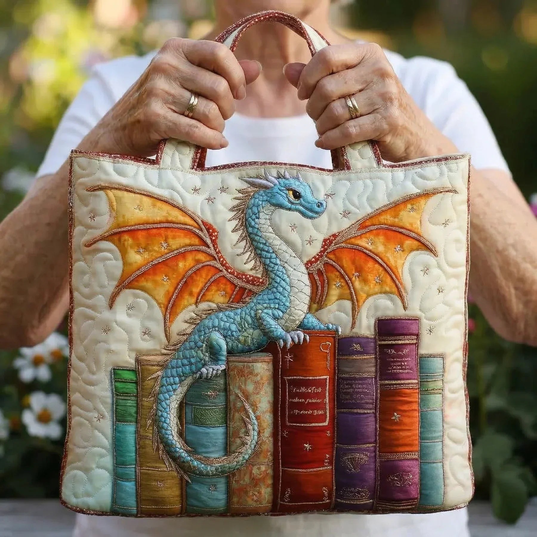 Quilted Dragon Book Guardian Bag – For Book Lovers