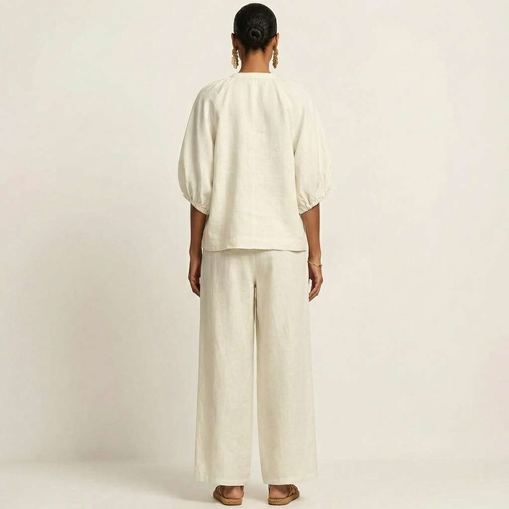 AURELIE | ZIPPER-FRONT PUFF SLEEVE SET