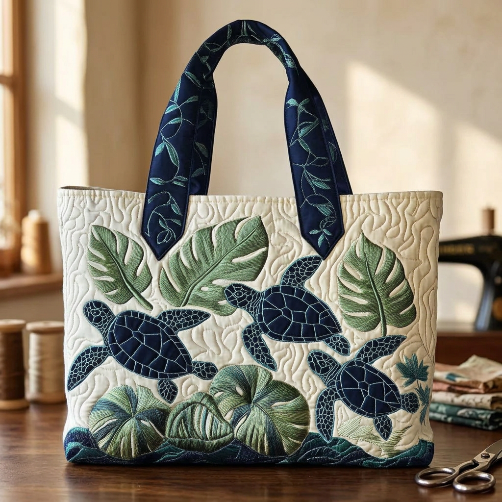 Quilted Sea Turtle Bag – Spacious and Lightweight